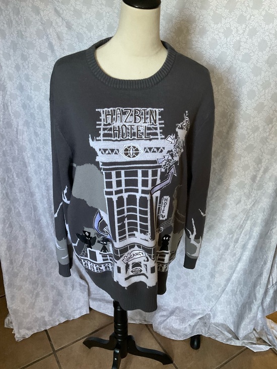 Hot Topic Other - Hazbin Hotel Alastor Intarsia Knit Sweater